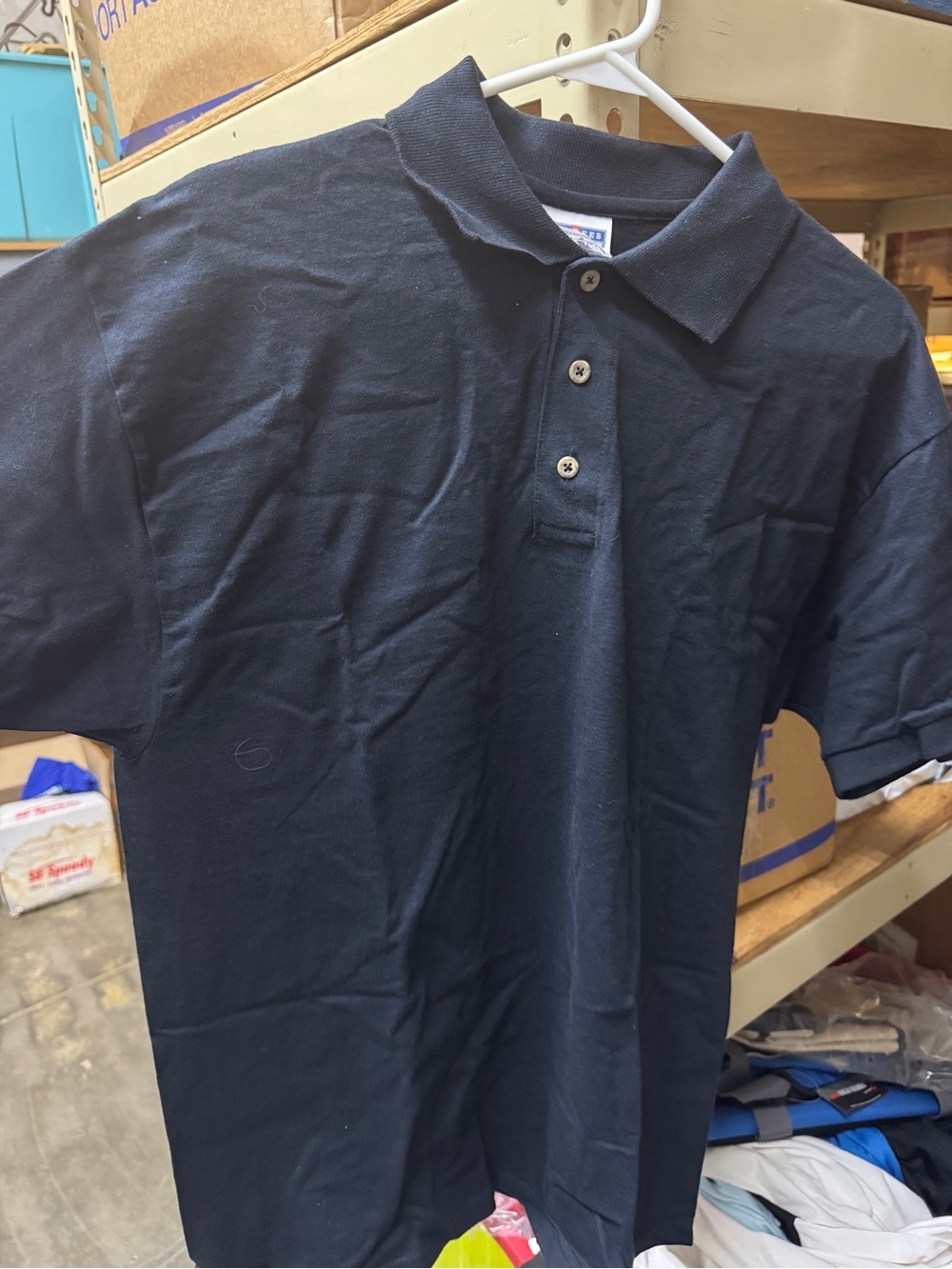 Jerzees Classic Men's Polo Shirt - black. Size L. New!